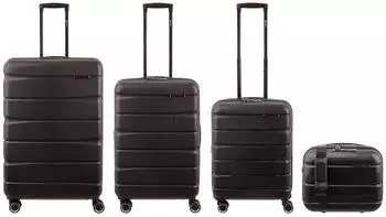 Franky ABS13 4-Rollen-Trolley Set 55/66/76 cm & Beauty Case black