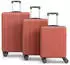 Wertes 4-Rollen-Trolley Set 55/67/77 cm 196L terracotta