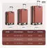 Wertes 4-Rollen-Trolley Set 55/67/77 cm 196L terracotta