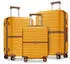 Kono Cannes 4-Rollen-Trolley Set 55/66,5/76,5 cm yellow/brown