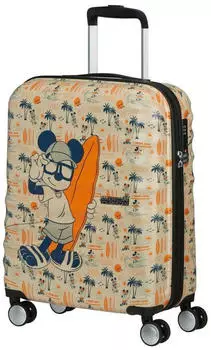 American Tourister Wavebreaker Disney 4-Rollen-Trolley 55 cm (152579) Mickey Super Surfer – American Tourister Wavebreaker Disney – Handgepäck mit TSA-Sicherheit und Mickey-Design