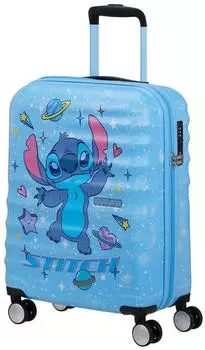 American Tourister Wavebreaker Disney 4-Rollen-Trolley 55 cm (152579) Stitch Universe – American Tourister Wavebreaker Disney Stitch Universe – robuster Kabinentrolley mit Lizenzdesign