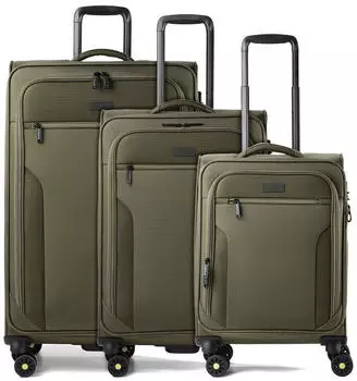 d & n Travel Line 9704 4-Rollen-Trolley Set 3-teilig (9704) olive