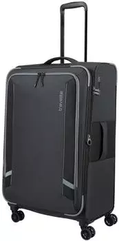 Travelite Corsiica 4-Rollen-Trolley Set 55/69/77 cm & Boarding Bag (8000140) black – Vier bewegliche Rollen für präzise Steuerung