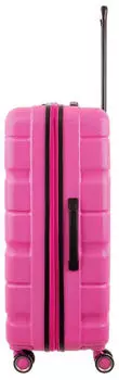 Franky ABS13 4-Rollen-Trolley 76 cm fuchsia – Vier Doppelrollen mit 360-Grad-Beweglichkeit meistern glatte Böden souverän
