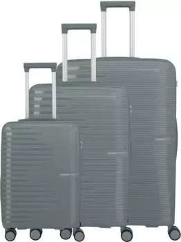 Travelite Pacific 4-Rollen-Trolley Set 55/67/78 cm anthracite