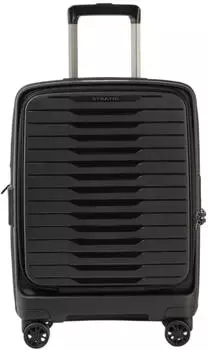 Stratic Novium SL 4-Rollen-Trolley 55 cm mit Fronttasche black