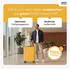 Wertes 4-Rollen-Trolley 77 cm 100L mustard yellow