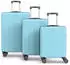 Wertes 4-Rollen-Trolley Set 55/67/77 cm 196L light blue