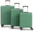 Wertes 4-Rollen-Trolley Set 55/67/77 cm 196L forest green