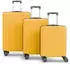 Wertes 4-Rollen-Trolley Set 55/67/77 cm 196L mustard yellow