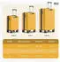 Wertes 4-Rollen-Trolley Set 55/67/77 cm 196L mustard yellow