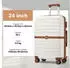 Kono Cannes 4-Rollen-Trolley 66,5 cm cream/brown