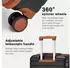 Kono Cannes 4-Rollen-Trolley 66,5 cm black/brown