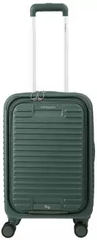 Hedgren Raku Yuno 4-Rollen-Trolley 55 x 35 x 25 cm mit Fronttasche duck green