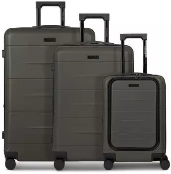 Police London 4-Rollen-Trolley Set 55/64/74 cm cool olive