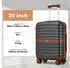 Kono Cannes 4-Rollen-Trolley 55 cm grey/brown