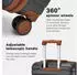Kono Cannes 4-Rollen-Trolley 55 cm grey/brown