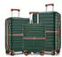 Kono Cannes 4-Rollen-Trolley Set 55/66,5/76,5 cm dark green/brown