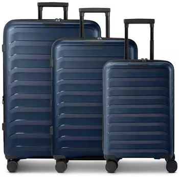 d & n Toronto 4-Rollen-Trolley Set 54/65/75 cm navy