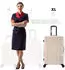 Flexot F-3045 4-Rollen-Trolley 77 cm cream white