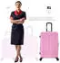 Flexot F-3045 4-Rollen-Trolley 77 cm pink
