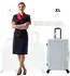 Flexot F-3045 4-Rollen-Trolley 77 cm silver grey