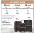 Kono Cannes 4-Rollen-Trolley Set 55/66,5/76,5 cm black/brown