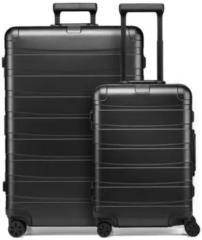 REDOLZ Pro Aluminium 4-Rollen-Trolley Set 55/77 cm (RD12453) black