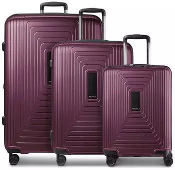 REDOLZ Essentials 14 4-Rollen-Trolley Set 3-teilig (RD12438) aubergine metallic