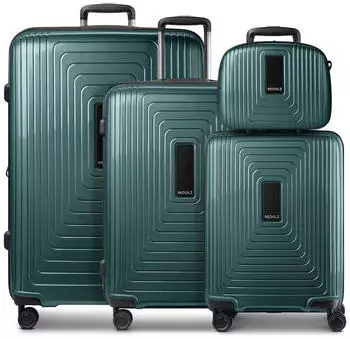 REDOLZ Essentials 14 4-Rollen-Trolley Set + Beautycase 4-teilig (RD12439) pearl green metallic