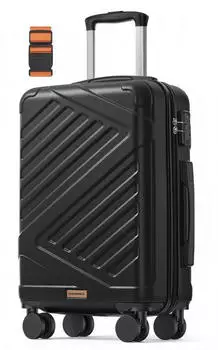 Songmics 4-Rollen-Trolley 55 cm (RLPDE001) black