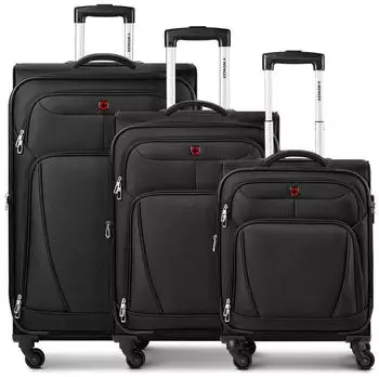Wenger Beaumont 4-Rollen-Trolley Set 54/67/78 cm black