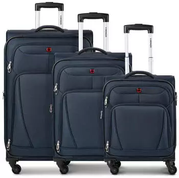 Wenger Beaumont 4-Rollen-Trolley Set 54/67/78 cm navy