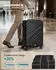 Songmics 4-Rollen-Trolley 65 cm (RLPDE002) black