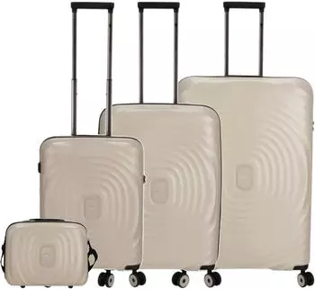von Crønshagen Mogens 4-Rollen-Trolley Set 55/67/77 cm & Beauty Case champagne