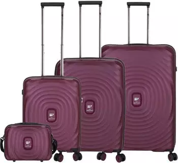 von Crønshagen Mogens 4-Rollen-Trolley Set 55/67/77 cm & Beauty Case plum