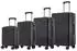 YONSLY 4-Rollen-Trolley Set 46/55/66/76 cm black