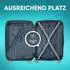 VESKA Hartschalenkoffer-Set 3-teilig ABS, TSA-Schloss, 4 Rollen, schwarz (M-L-XL)