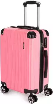 Brubaker London Hartschalen-Trolley ABS, rosa, M (37x56x22cm)