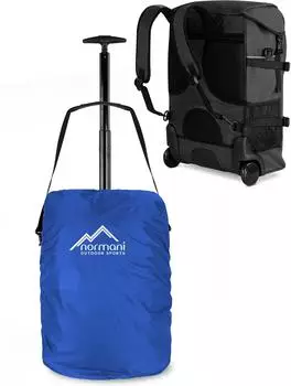 Normani Rucksack mit Trolleyfunktion und Regenüberzug 37L Handgepäck