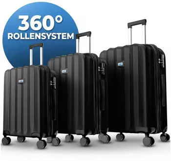 MTB 1052 4-Rollen-Trolley Set 55/65/75 cm black