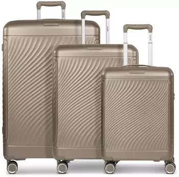 Picard Vienna Kofferset 3-teilig, 4 Rollen, Polypropylen, champagner (012348_40)