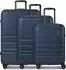 REDOLZ Pro ABS Kofferset 3-teilig, 4 Rollen, blau (RD12472-02)