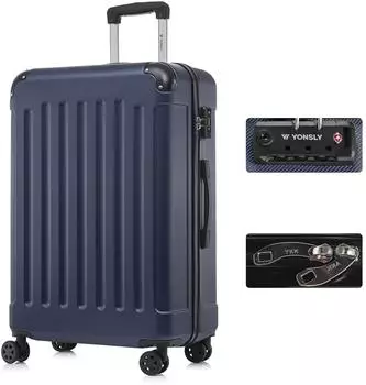 YONSLY YS2P 4-Rollen-Trolley 76 cm dark blue