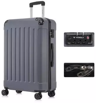 YONSLY YS2P 4-Rollen-Trolley 76 cm grey
