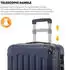 YONSLY YS2P 4-Rollen-Trolley 55 cm dark blue