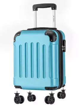 YONSLY YS2P 4-Rollen-Trolley 46 cm light blue