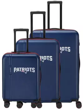 Travelite x NFL 4-Rollen-Trolley Set 55/67/76 cm (004740) New England Patriots