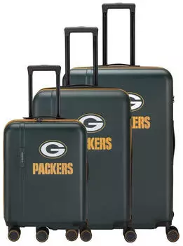 Travelite x NFL 4-Rollen-Trolley Set 55/67/76 cm (004740) Green Bay Packers